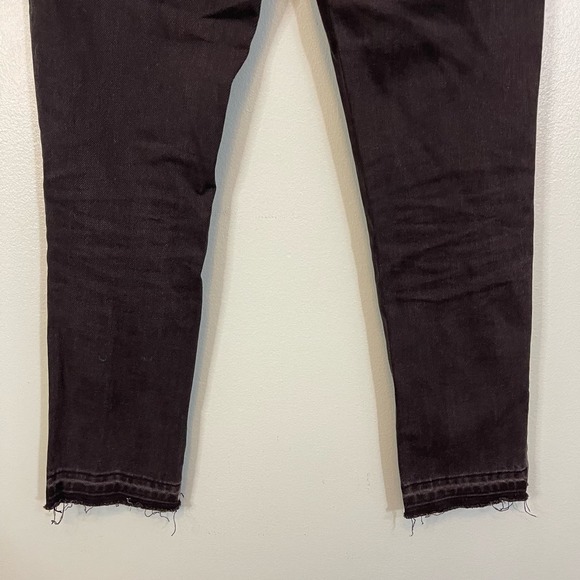 Sandro Women's Embellished Eyelets High Rise Denim Skinny Jeans Black Size 34 - Picture 9 of 12